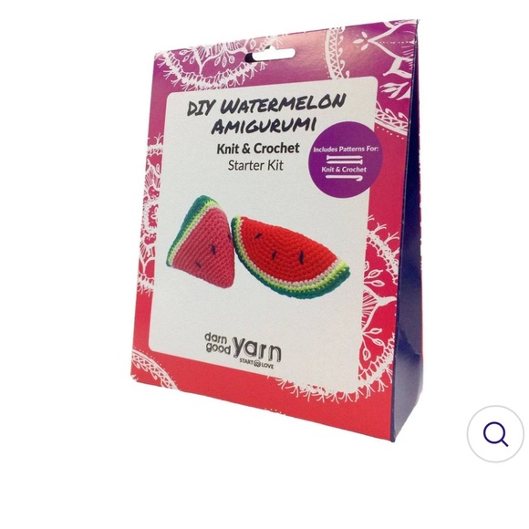 Knit or Crochet Watermelon Amigurumi Darn Good Yarn DIY Kit - Picture 1 of 4